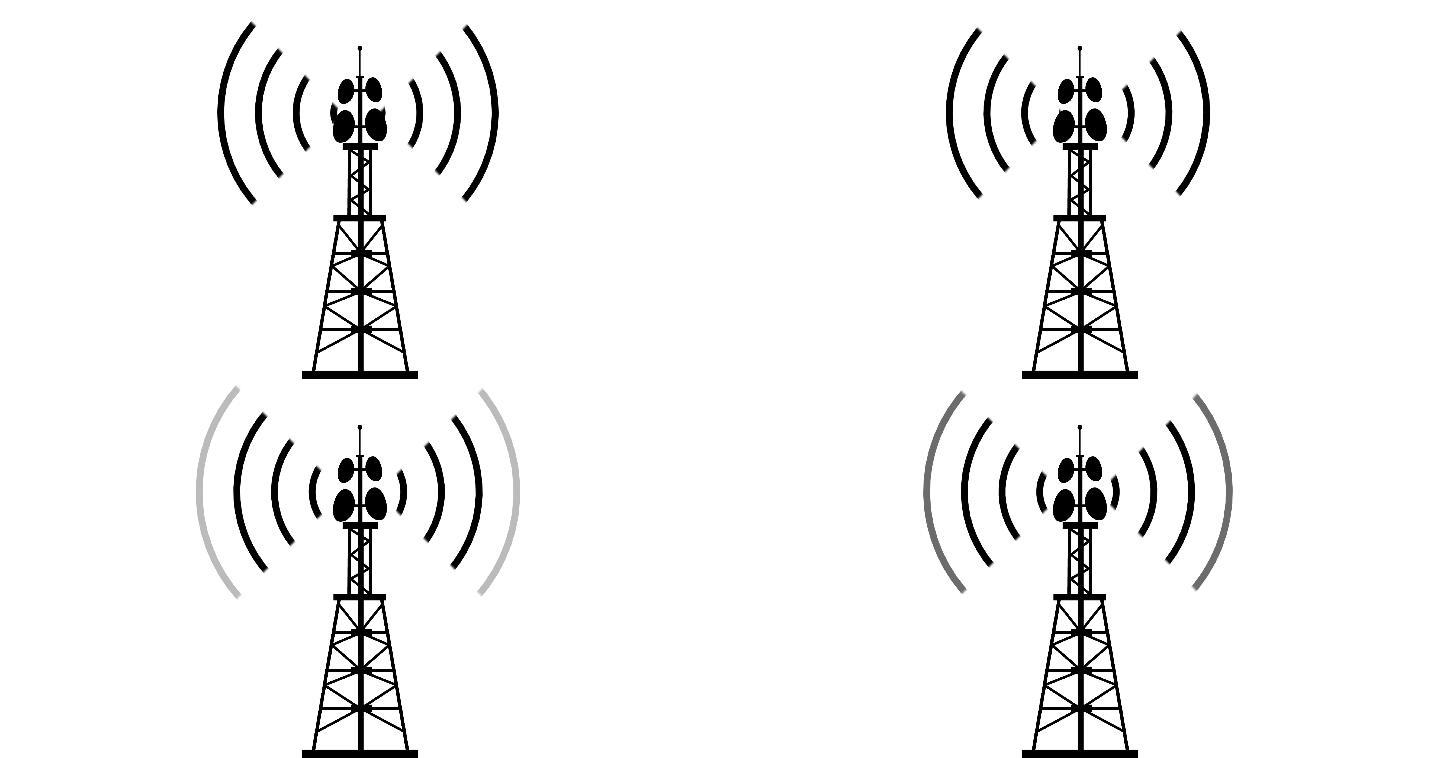 通信塔产生无线电波。