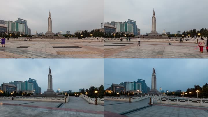 江西南昌八一起义纪念碑大范围延时摄影