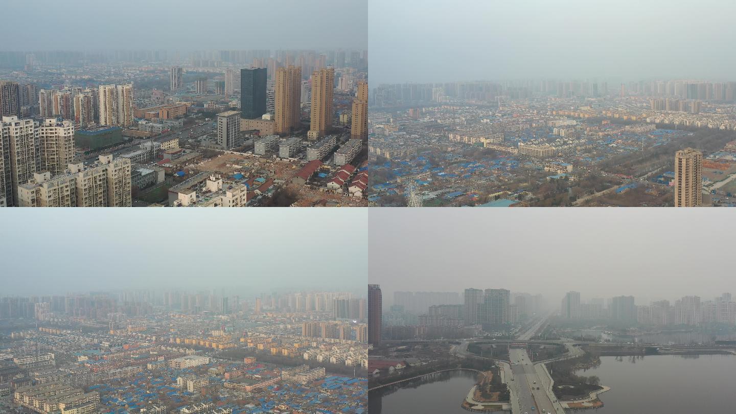 城市雾霾4k