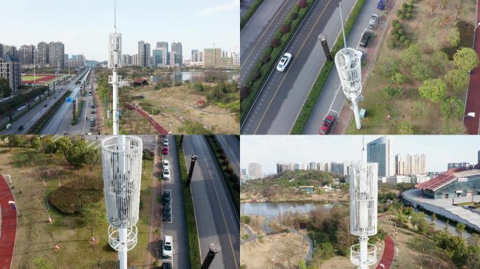 【4K】城市通讯信号塔