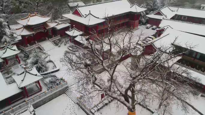 陕西 草堂寺雪景