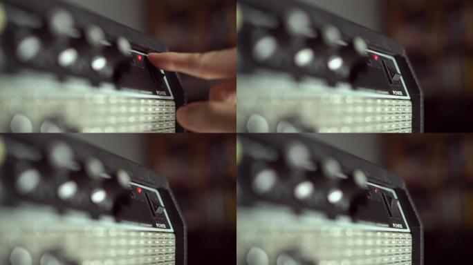 打开和关闭吉他放大器的开关