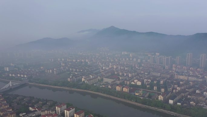 浙江绍兴诸暨城市风光