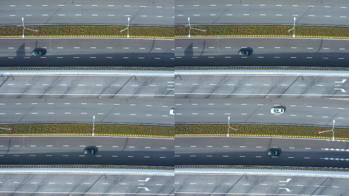 4K西安奥体旁边小汽车快速飞驰