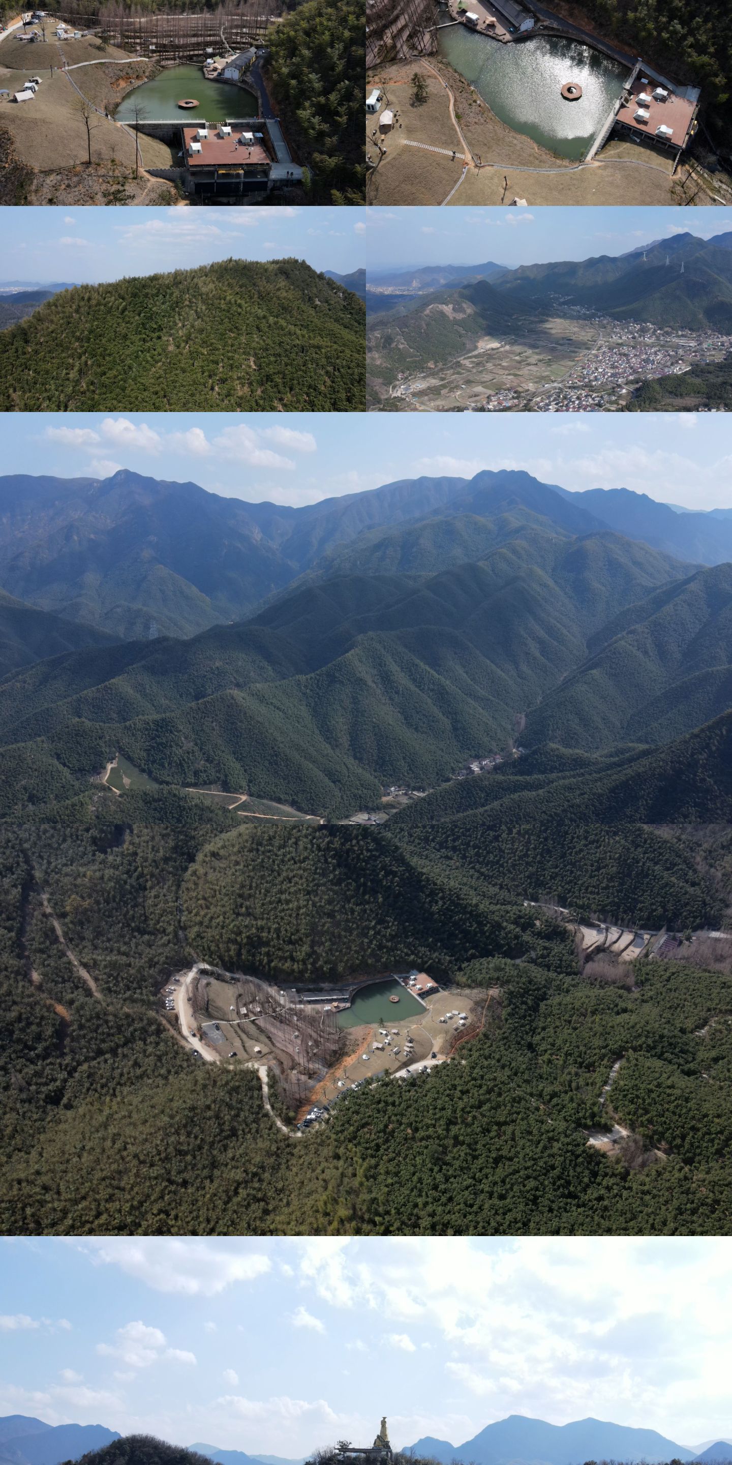 安吉大山露营自然风景航拍