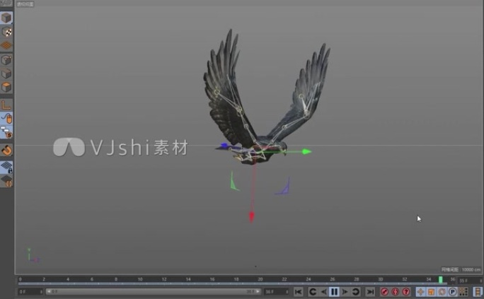 鹰鸟C4D FBX 模型动作绑定工程