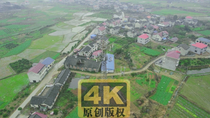 中国铁塔通信塔航拍视频素材4K