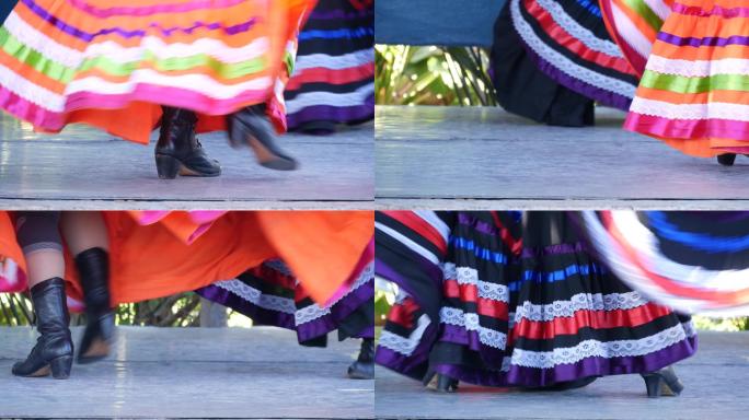 墨西哥传统舞蹈彝族民俗篝火舞蹈少数民族