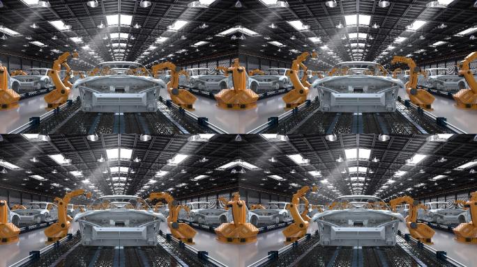 自动化移动工厂3d渲染