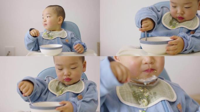 小宝宝自己学吃饭-宝宝吃饭-宝宝成长