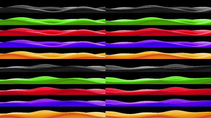 【6K】五种颜色循环波纹