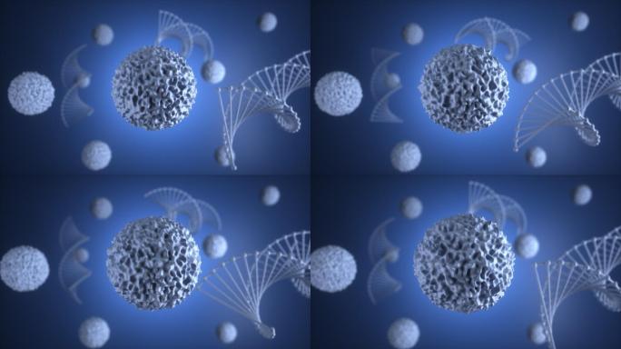 生物细胞遗传物质双螺旋结构DNA动态素材