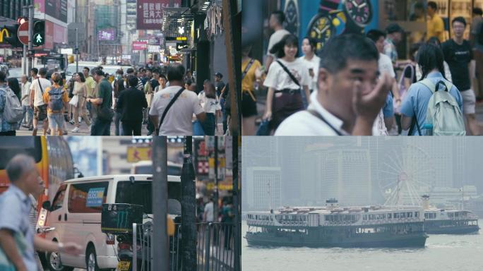 【合集】城市街道人群香港商业街
