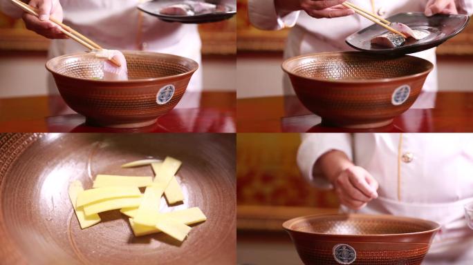 【镜头合集】厨师用葱姜水腌制