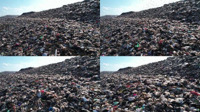 山上的垃圾堆垃圾山垃圾处理处置垃圾堆放