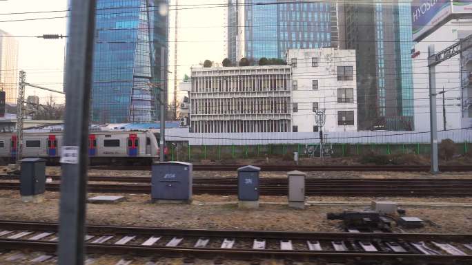 韩国首尔交通铁路火车站地铁轨道建设高铁站