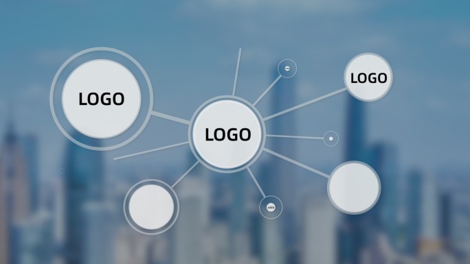 圆圈Logo公司分类组织架构简洁分支
