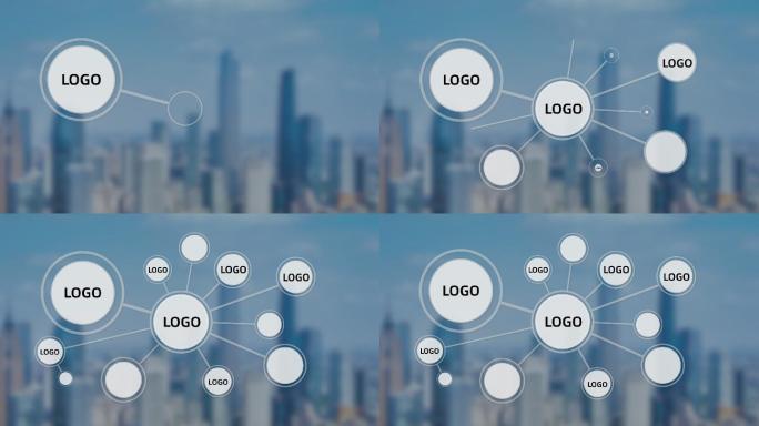 圆圈Logo公司分类组织架构简洁分支