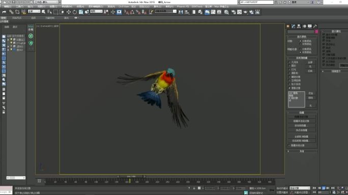 蜂鸟-绑定循环动画-3DMax源文件