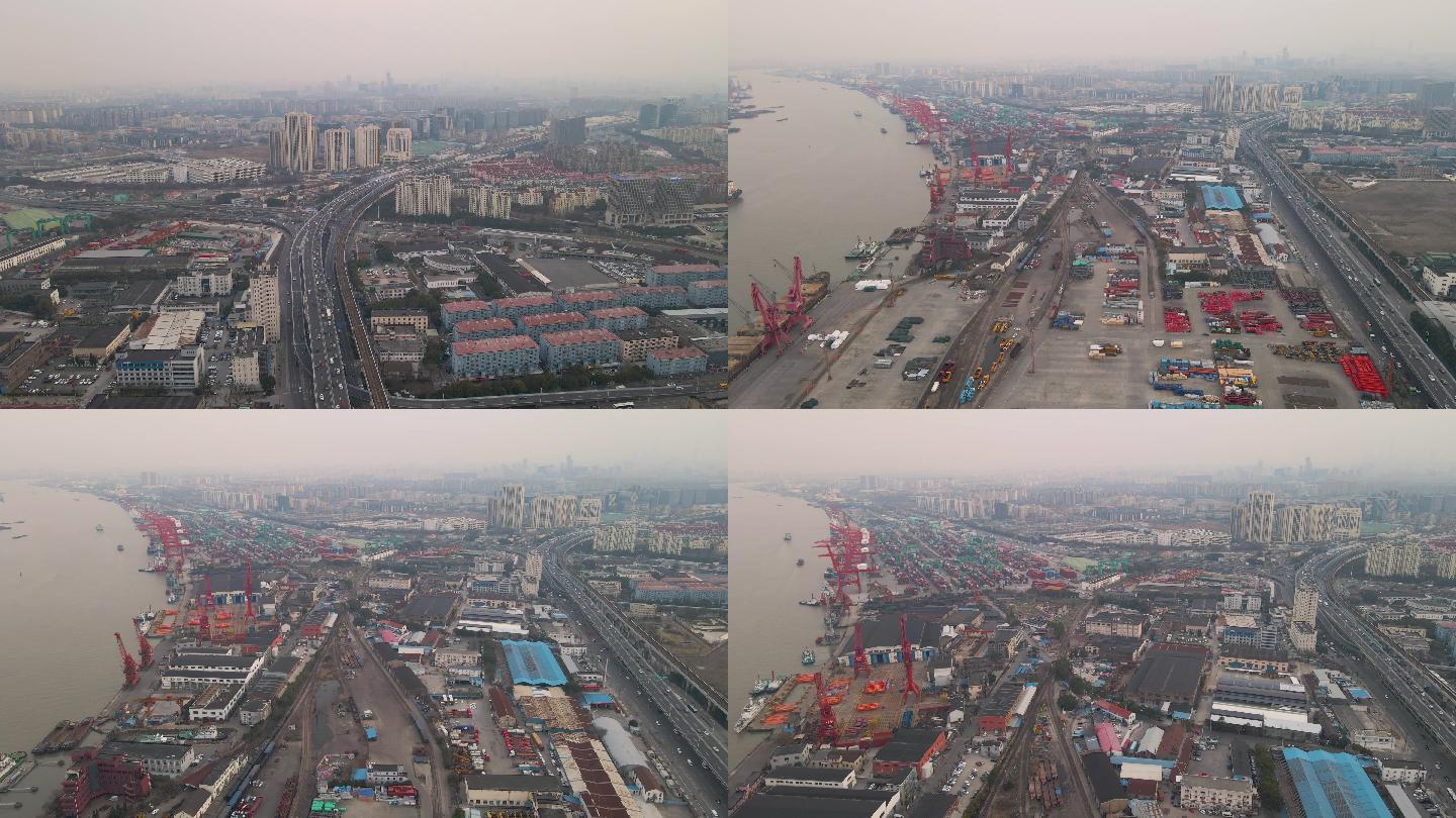上海宝山区全景4K航拍（60帧）