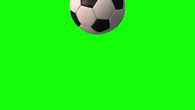 足球三维动画绿屏抠像转场飞跃屏幕