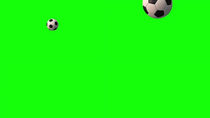 足球三维动画绿屏抠像转场飞跃屏幕