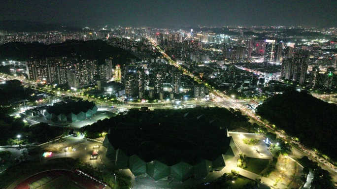 【4K正版素材】深圳龙岗中心城夜景