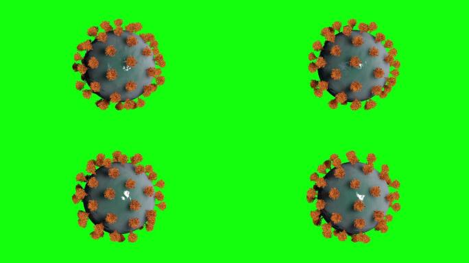 冠状病毒3D动画新冠病毒细菌细胞微生物真