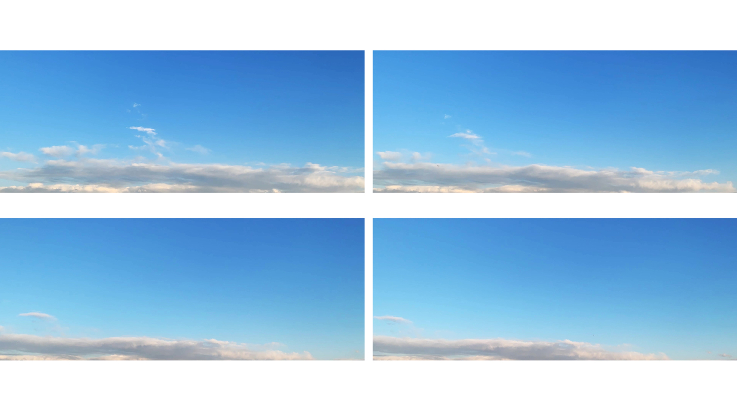 【宽屏天空】蓝天白云飞机飞过云雾云层空境