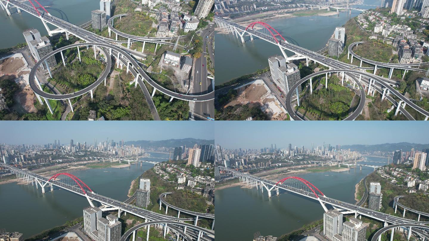 5.4k 视频重庆苏家坝立交桥，交通枢纽
