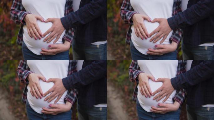 未来的年轻父母女性孕期女人怀孕夫妻夫妇