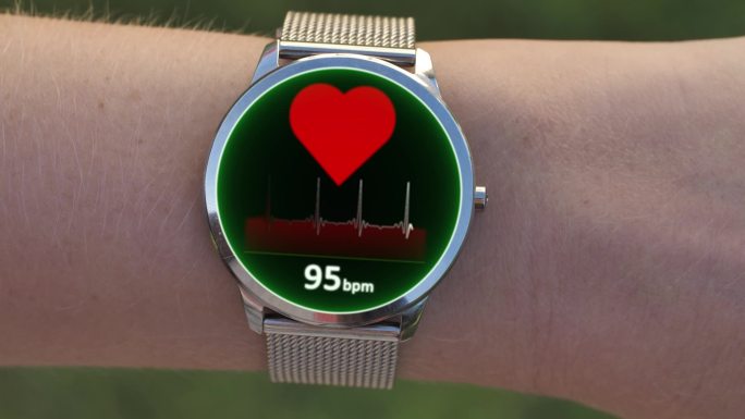 智能手表上的心跳或脉搏跟踪器