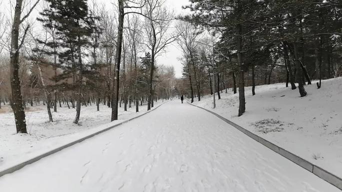 雪中健身雪后锻炼健身