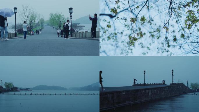 意境西湖雨天西湖4K