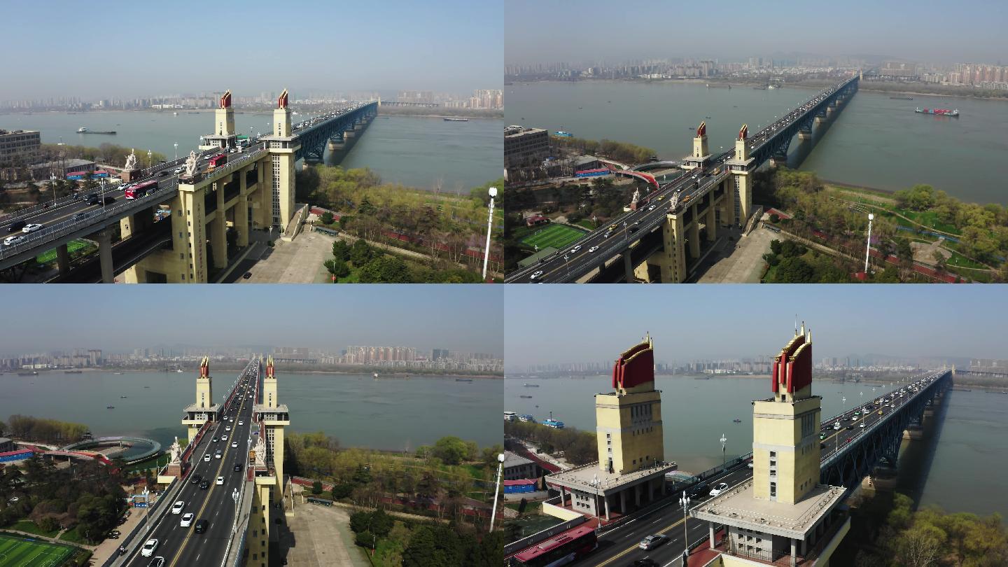 4K航拍南京长江大桥