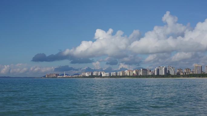 海南琼海博鳌镇亚洲湾海岸线延时摄影海滨城
