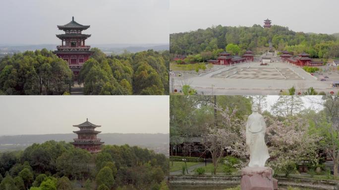 「有版权」航拍四川绵阳李白故里4K