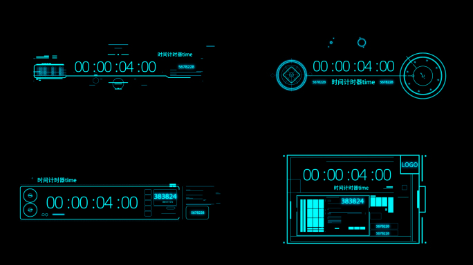 时间 计时科技AE模板
