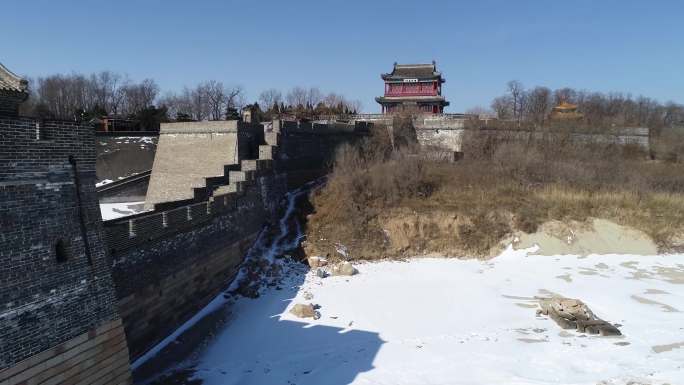 秦皇岛老龙头   长城起点  雪景