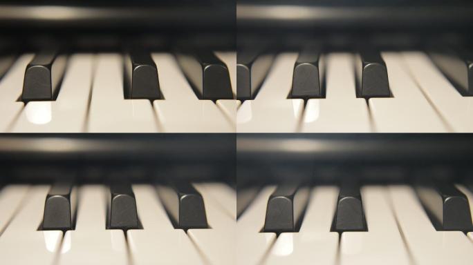 钢琴键特写移动质感