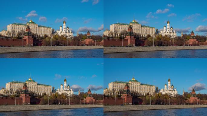 从莫斯科河看莫斯科克里姆林宫