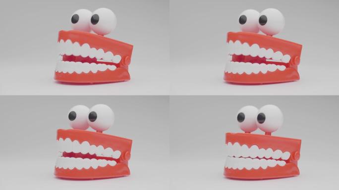 有趣的牙齿模型玩具。