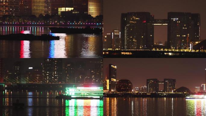 最新实拍杭州钱江新城夜景4K