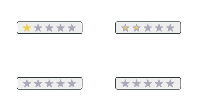 五星评级或评论