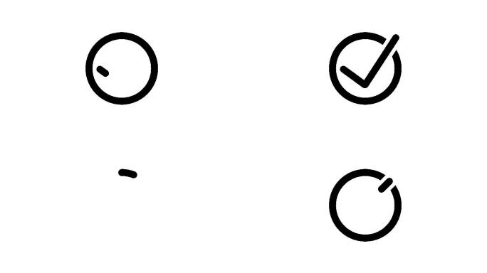 勾号和叉号。MG动画元素对错打勾打叉图标