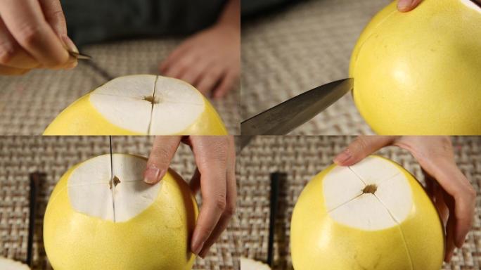 【镜头合集】勺子餐刀剥柚子的~1
