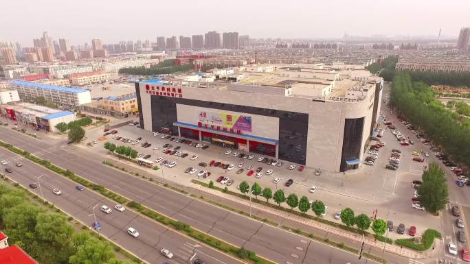 让胡路主要地标建筑航拍一组