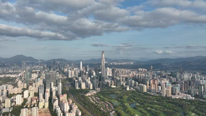 深圳市福田区建筑群航拍