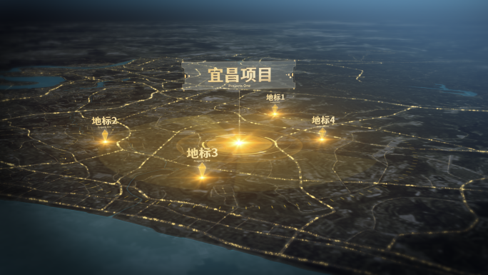 宜昌 区位图展示分析金色光线企业科技地图