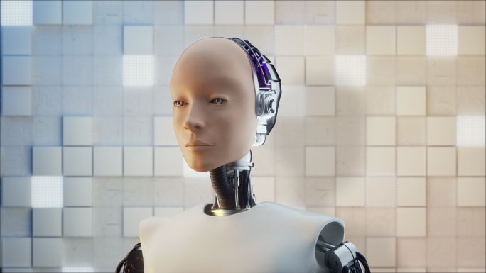 未来人形女性机器人肖像